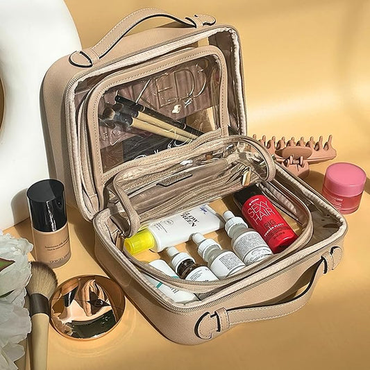 Premium Makeup Organizer bag with small led mirror