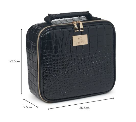 Crocodile Cosmetic Case (Black Large)
