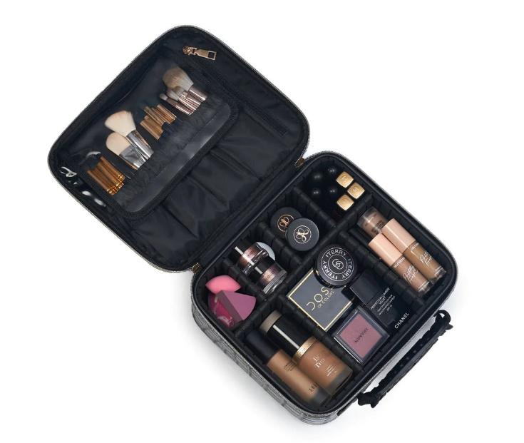 Crocodile Cosmetic Case (Black Medium)