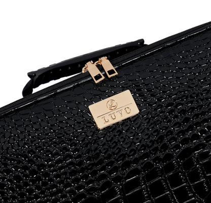 Crocodile Cosmetic Case (Black Large)